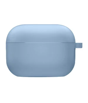 Силиконовый футляр с микрофиброй для наушников Airpods Pro 3 Голубой / Lilac Blue