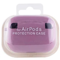 Силиконовый футляр с микрофиброй для наушников Airpods Pro 3 Лиловый / Lilac Pride