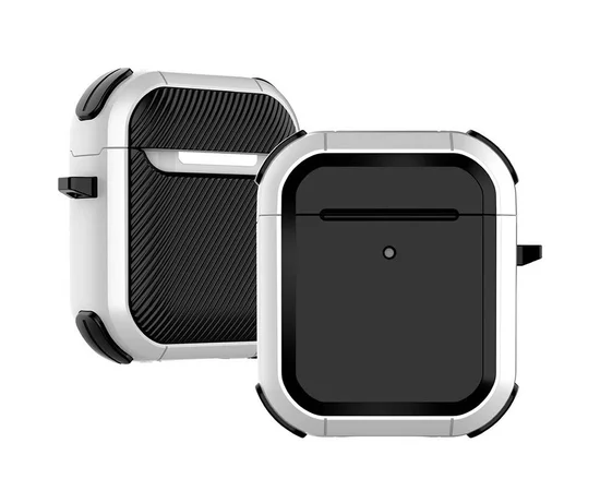 Футляр противоударный Black ed. для наушников Airpods 1/2 White