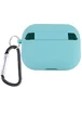Силиконовый футляр с микрофиброй для наушников Airpods Pro 3 Бирюзовый / Marine Green