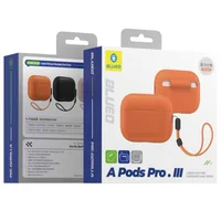 Силиконовый футляр BlueO Liquid silicone для наушников Airpods Pro 3 Orange