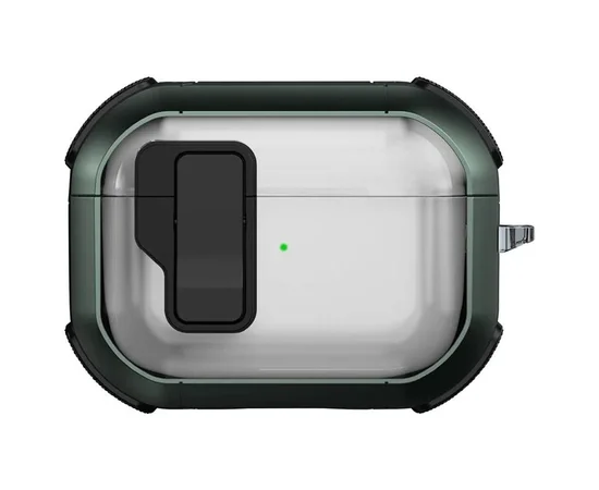 Футляр протиударний Locking Button для навушників Airpods Pro Apple Green