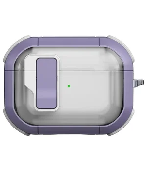 Футляр противоударный Locking Button для наушников Airpods Pro 3 Light Purple