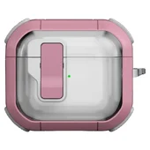 Футляр противоударный Locking Button для наушников Airpods 4 Pink