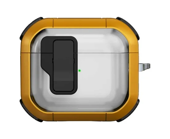 Протиударний футляр Locking Button для навушників Airpods Pro Yellow