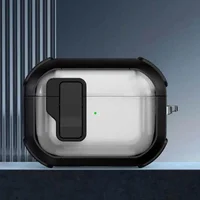 Футляр противоударный Locking Button для наушников Airpods Pro 3 Black