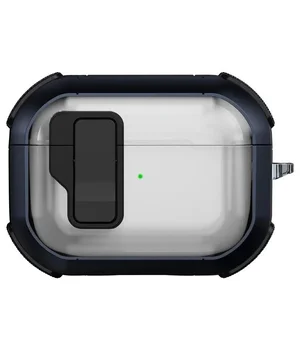 Футляр противоударный Locking Button для наушников Airpods Pro 3 Blue