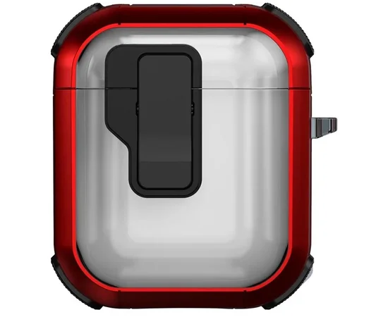 Футляр протиударний Locking Button для навушників Airpods 1/2 Red