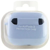 Силіконовий футляр з мікрофіброю для навушників Airpods 4 Синій / Lilac Blue
