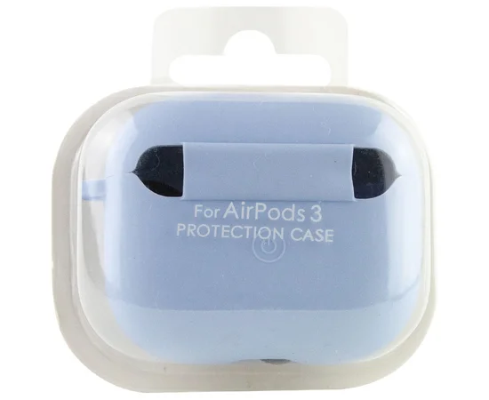 Силиконовый футляр с микрофиброй для наушников Airpods 4 Голубой / Lilac Blue