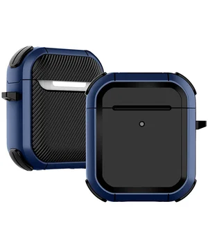 Футляр противоударный Black ed. для наушников Airpods 1/2 Blue
