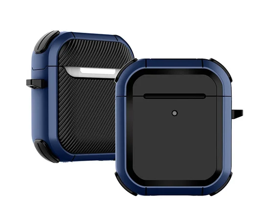 Футляр противоударный Black ed. для наушников Airpods 1/2 Blue