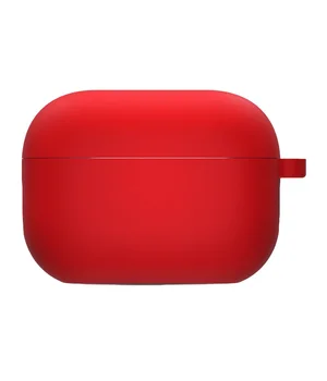 Силиконовый футляр с микрофиброй для наушников Airpods 4 Красный / Red