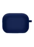 Силіконовий футляр з мікрофіброю для навушників Airpods Pro 3 Темно-синій / Midnight blue