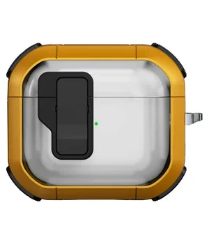 Футляр протиударний Locking Button для навушників Airpods 3 Yellow