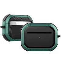 Протиударний футляр Black ed. для навушників Airpods Pro 2 / Pro Apple Green