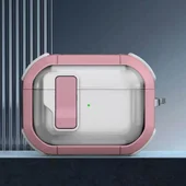 Футляр противоударный Locking Button для наушников Airpods Pro Pink