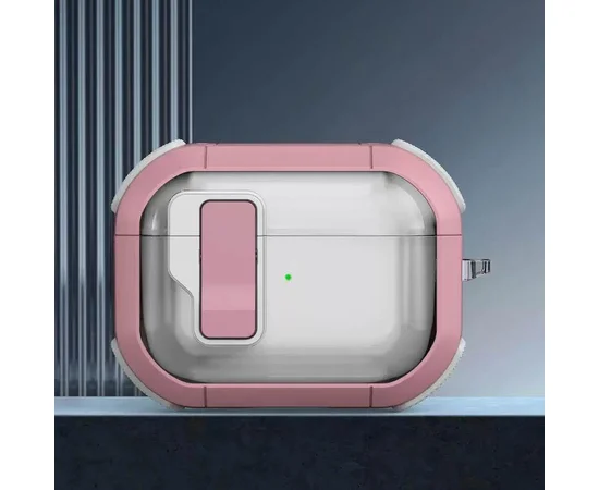 Протиударний футляр Locking Button для навушників Airpods Pro Pink