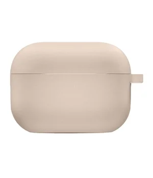 Силіконовий футляр із мікрофіброю для навушників Airpods Pro 3 Рожевий / Pink Sand