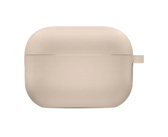 Силиконовый футляр с микрофиброй для наушников Airpods Pro 3 Розовый / Pink Sand