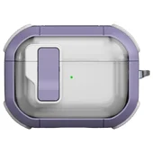Футляр протиударний Locking Button для навушників Airpods Pro 2 / Pro Light Purple