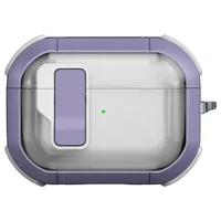Футляр противоударный Locking Button для наушников Airpods Pro 2 / Pro Light Purple