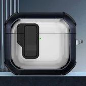 Футляр противоударный Locking Button для наушников Airpods 3 Blue