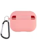 Силиконовый футляр с микрофиброй для наушников Airpods Pro 3 Розовый / Pink