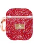TPU чехол Bling World Rock Diamond для наушников AirPods 1/2 Красный