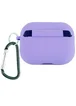 Силиконовый футляр с микрофиброй для наушников Airpods Pro 3 Сиреневый / Dasheen