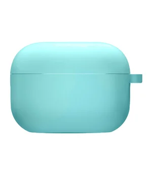 Силиконовый футляр с микрофиброй для наушников Airpods 4 Бирюзовый / Marine Green