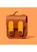 Кожаный футляр Briefcase для наушников AirPods 1/2 Brown / Yellow