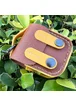 Кожаный футляр Briefcase для наушников AirPods 1/2 Brown / Yellow