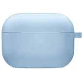 Силіконовий футляр з мікрофіброю для навушників Airpods 4 Синій / Lilac Blue