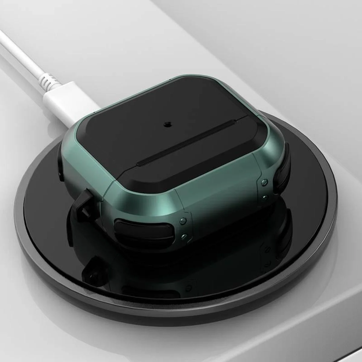 Футляр противоударный Black ed. для наушников Airpods 4 Apple Green