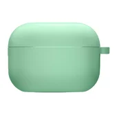 Силиконовый футляр с микрофиброй для наушников Airpods 4 Зеленый / Spearmint