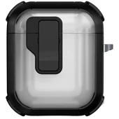 Футляр противоударный Locking Button для наушников Airpods 1/2 Black