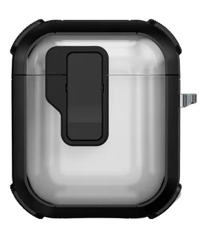Футляр противоударный Locking Button для наушников Airpods 1/2 Black