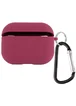 Силиконовый футляр с микрофиброй для наушников Airpods 4 Бордовый / Plum