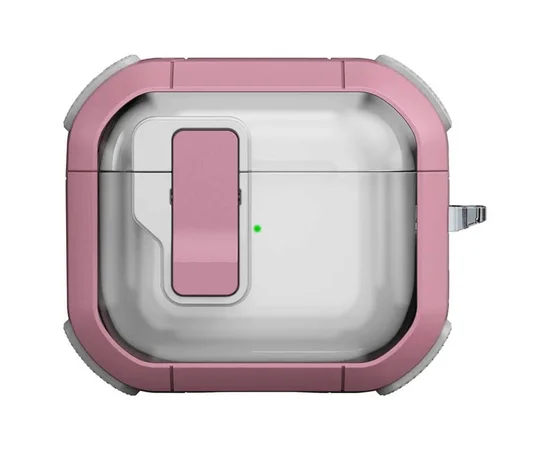 Футляр протиударний Locking Button для навушників Airpods 3 Pink