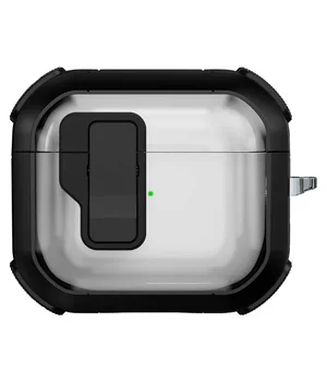 Футляр протиударний Locking Button для навушників Airpods 4 Black