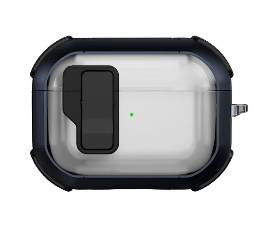 Футляр противоударный Locking Button для наушников Airpods Pro 2 / Pro Blue