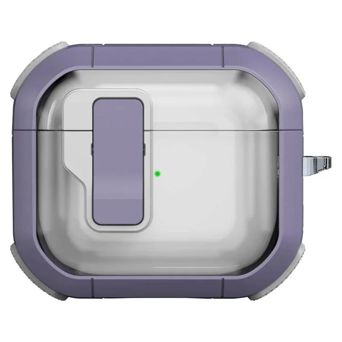 Футляр противоударный Locking Button для наушников Airpods 3 Light Purple