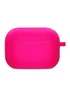 Силиконовый футляр с микрофиброй для наушников Airpods Pro 3 Розовый / Barbie pink