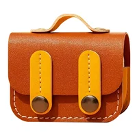 Кожаный футляр Briefcase для наушников AirPods Pro 2 / Pro Brown / Yellow
