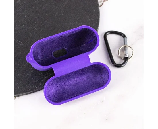 Силиконовый футляр с микрофиброй для наушников Airpods Pro 3 Фиолетовый / Ultra Violet