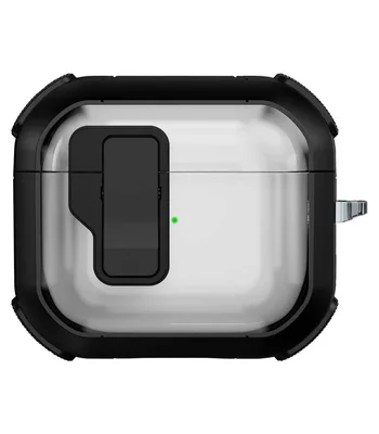 Футляр протиударний Locking Button для навушників Airpods 3 Black