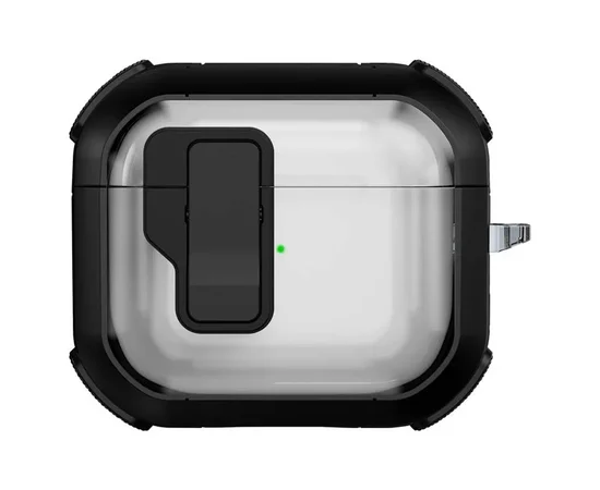 Футляр противоударный Locking Button для наушников Airpods 3 Black