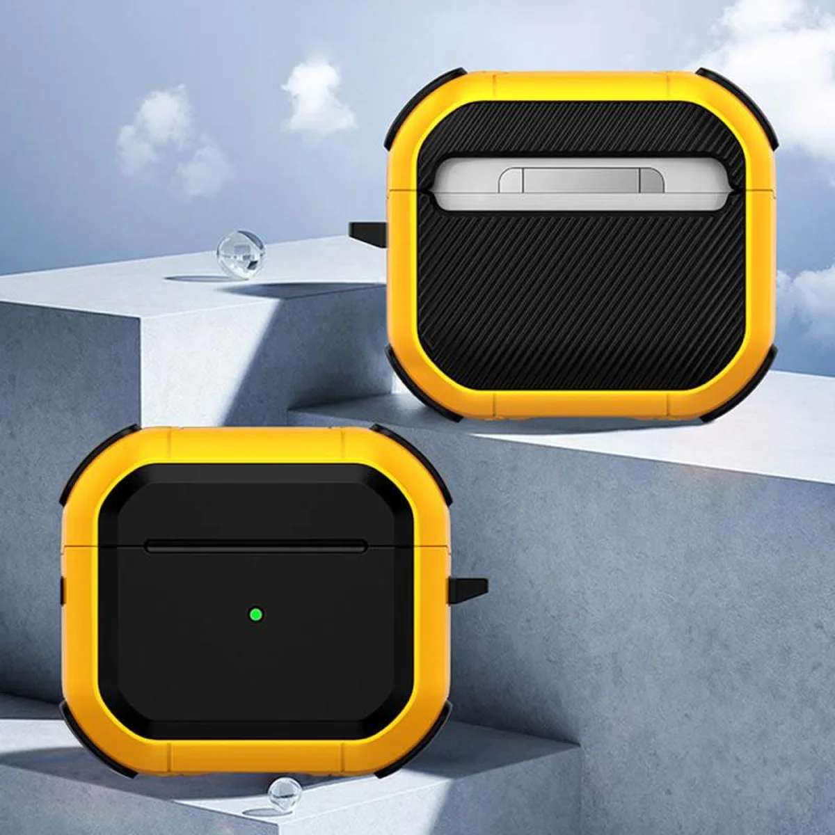 Футляр противоударный Black ed. для наушников Airpods 4 Yellow