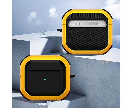 Футляр противоударный Black ed. для наушников Airpods 4 Yellow